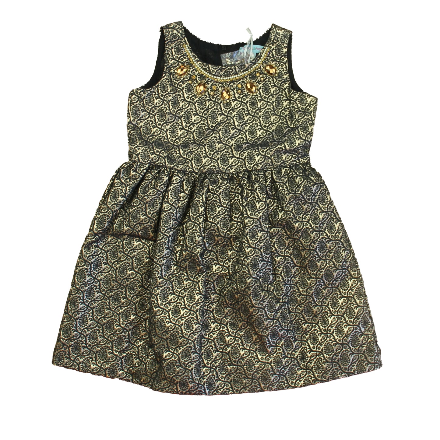Cupcakes & Pastries Girls Blue | Gold Special Occasion Dress Size: 2T Blue | Gold