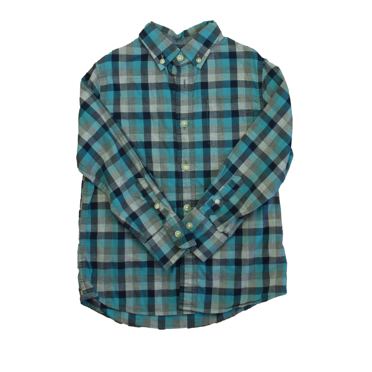 Crewcuts Boys Blue | Gray Plaid Pants Size: 4-5T Blue | Gray Plaid