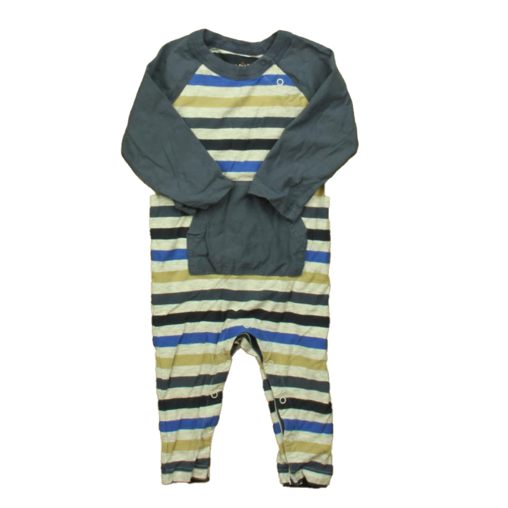 Tea Collection Boys Blue | Gray Stripe Long Sleeve Outfit Size: 6-9 Months Blue | Gray Stripe