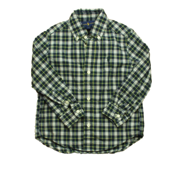 Ralph Lauren Boys Blue | Green Plaid Button Down Long Sleeve Size: 3T Blue | Green Plaid