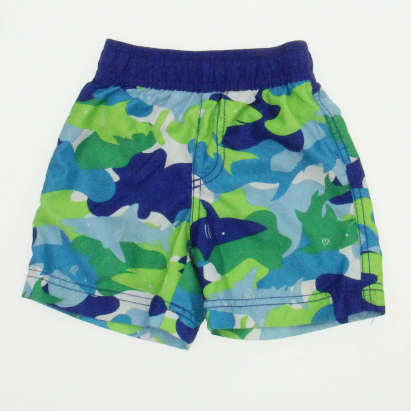 The Children's Place Boys Blue | Green Sharks Trunks Size: 12-18 Months Blue | Green Sharks