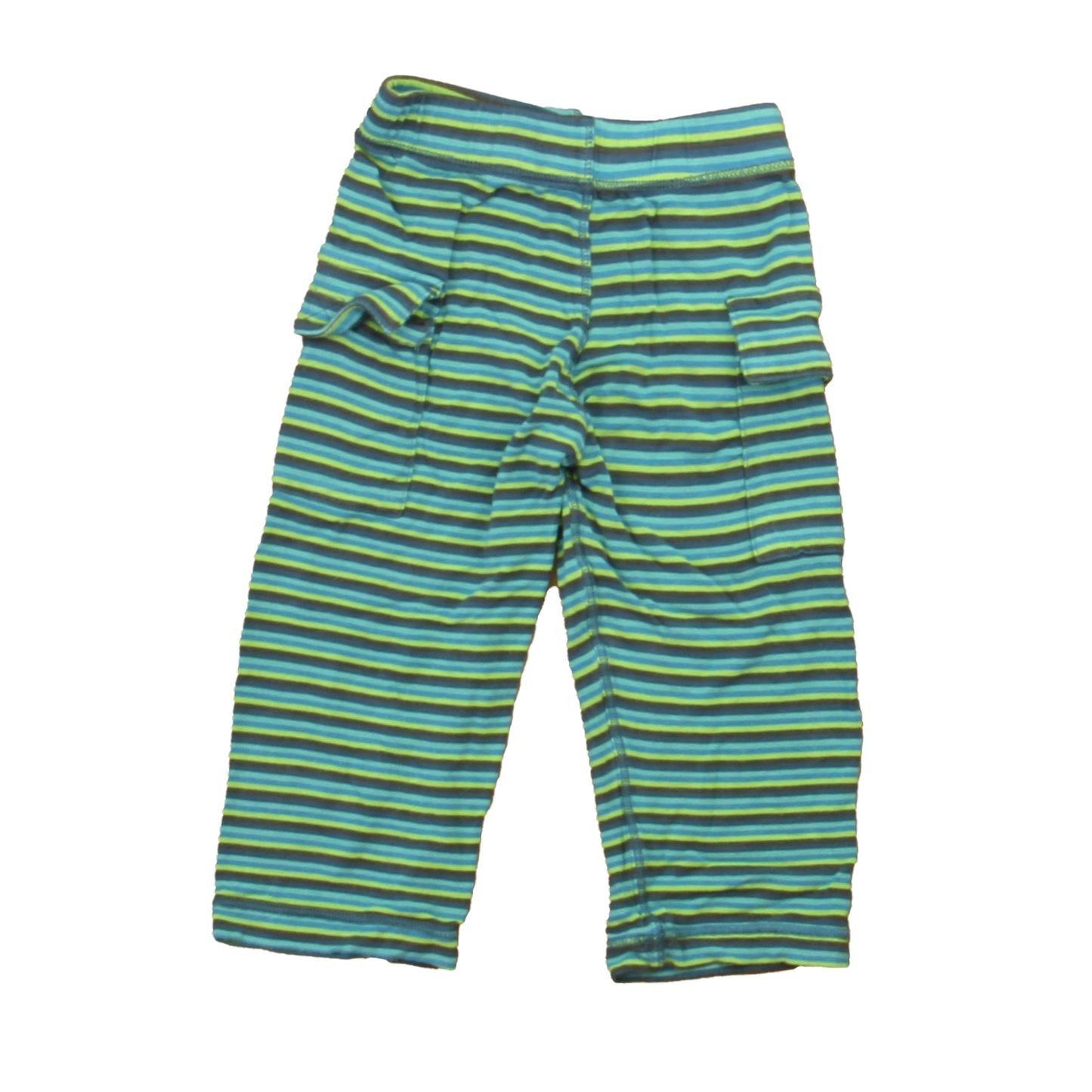 Kickee Pants Boys Blue | Green Stripe Casual Pants Size: 12-18 Months Blue | Green Stripe