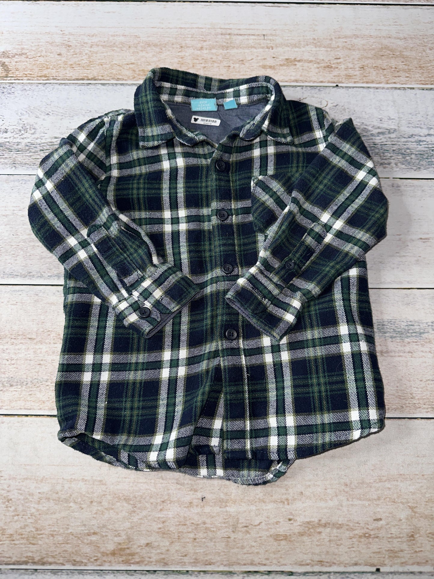 Bear Camp Boys Blue | green | White Button Down Short Sleeve Size: 18-24 months Blue | green | White