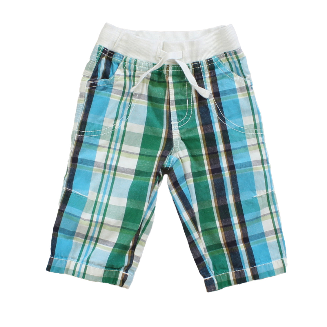 Mini Boden Boys Blue | Green | White Pants Size: 6-12 Months Blue | Green | White