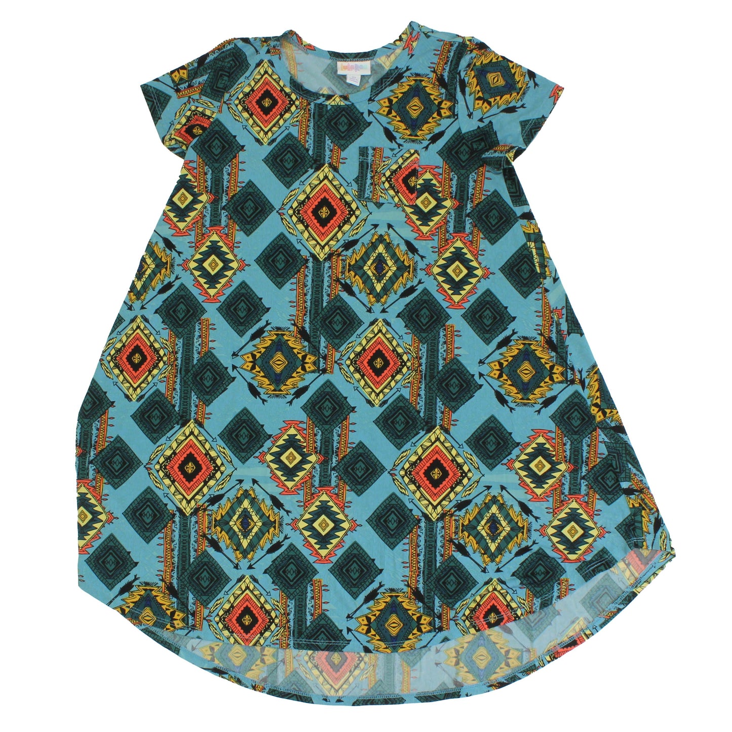 LuLaRoe Girls Blue | Green Dress Size: 10 Years Blue | Green