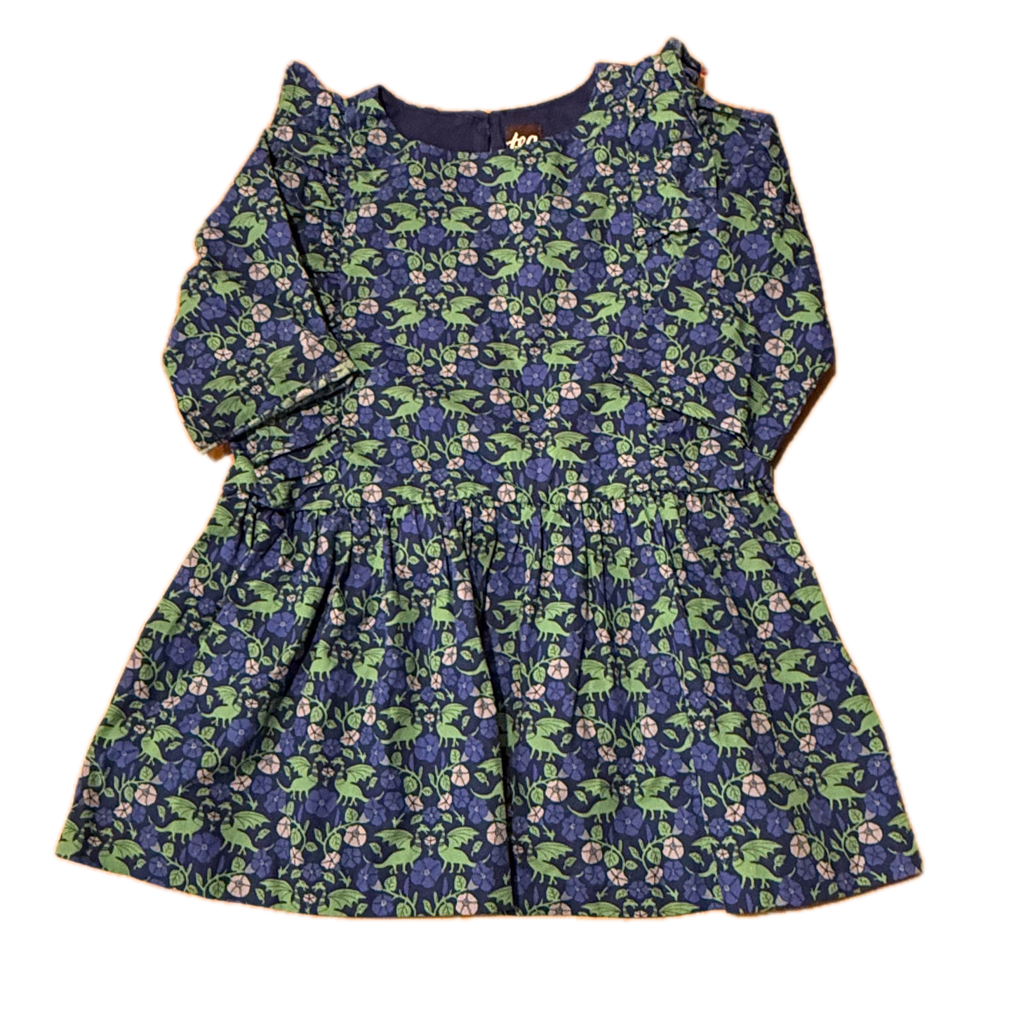 Tea Collection Girls Blue | Green Dress Size: 18-24 Months Blue | Green