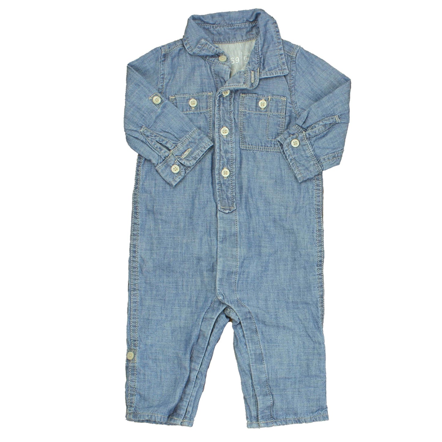 Gap Boys Blue | Grey Long Sleeve Outfit Size: 6-12 Months Blue | Grey