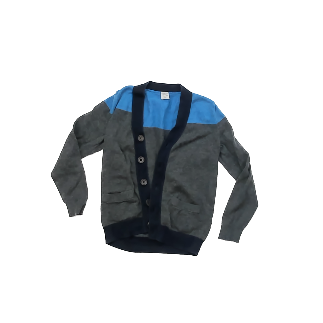 Crewcuts Boys Blue | Grey Cardigan Size: 4-5T Blue | Grey