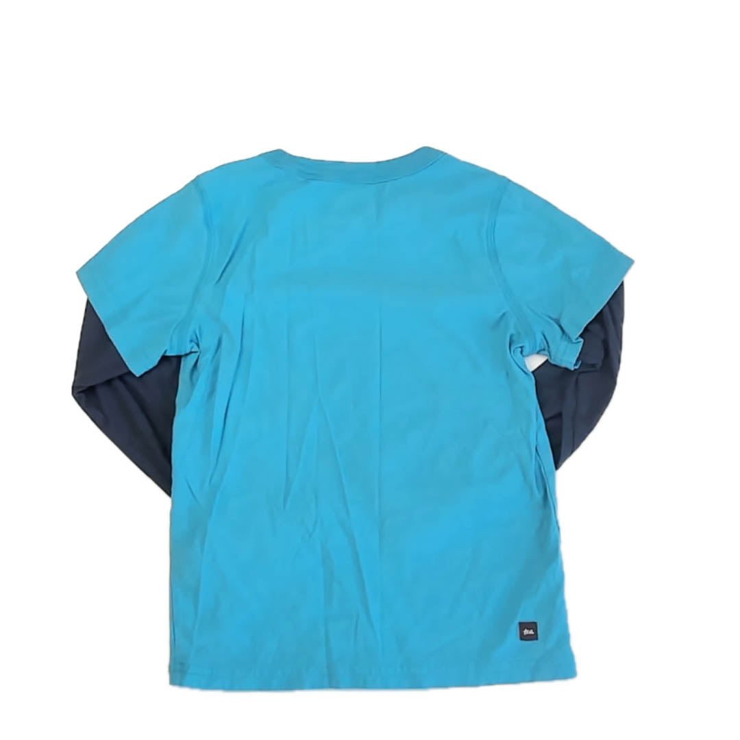 Tea Collection Boys Blue Helmet Long Sleeve T-Shirt Size: 6 Years Blue Helmet