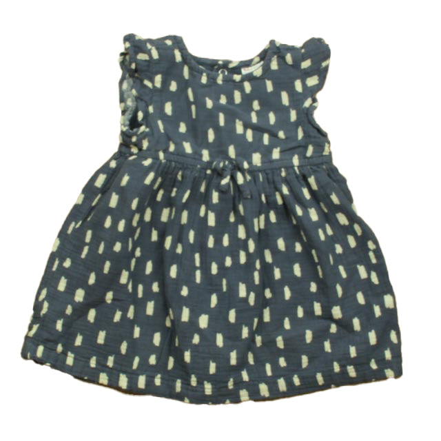 Hanna Andersson Girls Blue | Ivory Dress Size: 18-24 Months Blue | Ivory