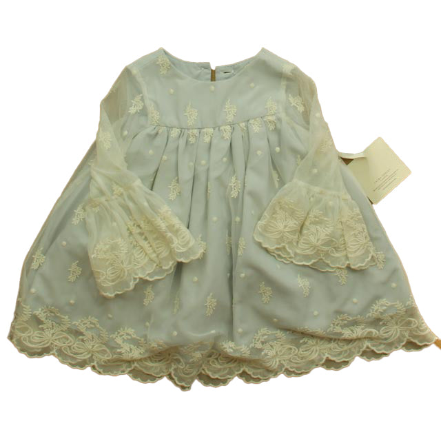 Laura Ashley Girls Blue | Ivory Dress Size: 12 Months