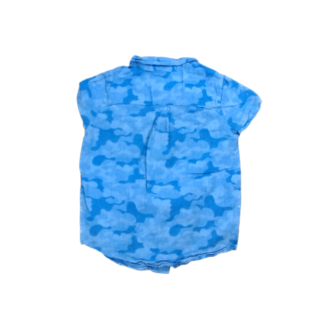 Rockets Of Awesome Boys Blue Jean | Light Camo Polo Shirt Size: 6 Years Blue Jean | Light Camo