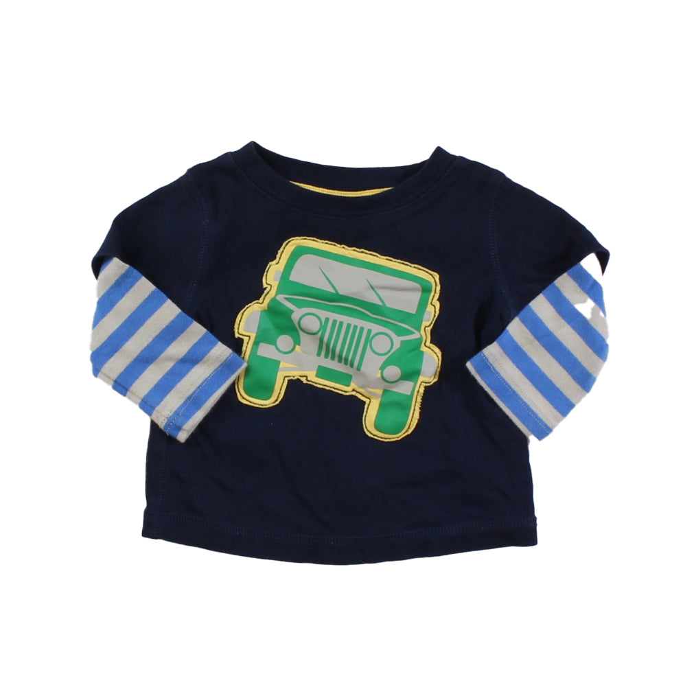 Hanna Andersson Boys Blue | Jeep Long Sleeve T-Shirt Size: 3-6 Months Blue | Jeep