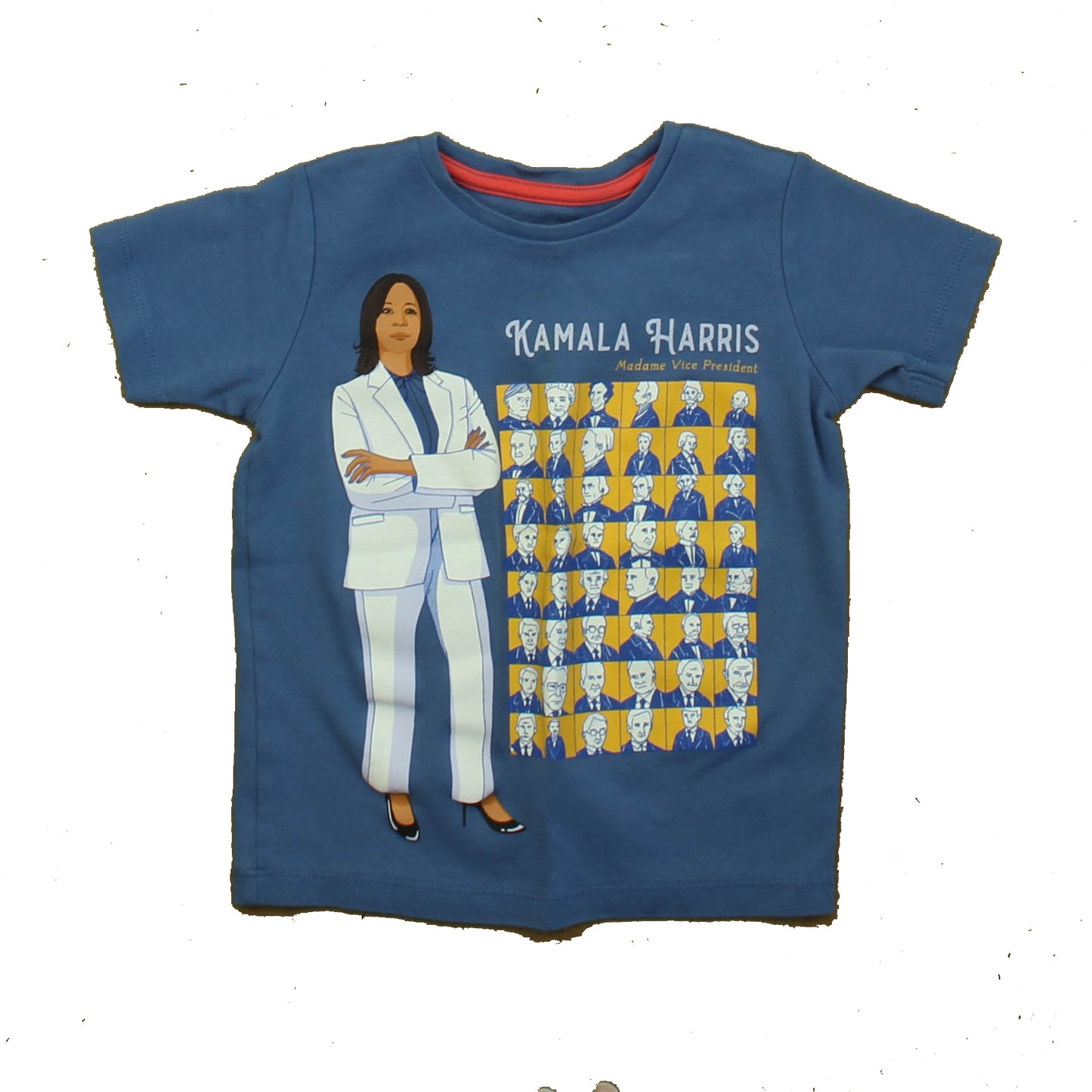 Pre-owned - Good: Piccolina Girls Blue Kamala Harris T-Shirt size: 2T