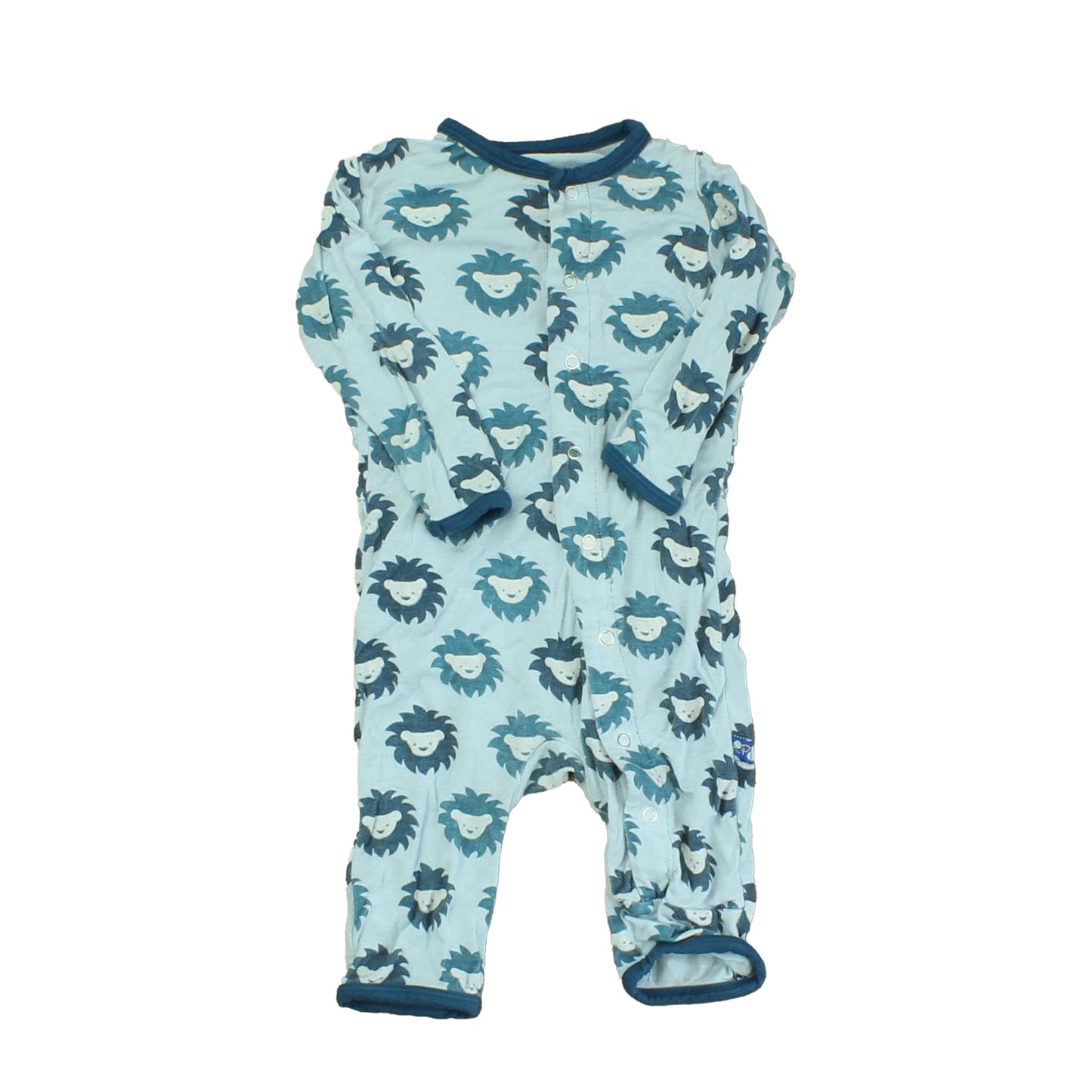Kickee Pants Boys Blue | Lion 1-piece Non-footed Pajamas Size: 0-3 Months Blue | Lion