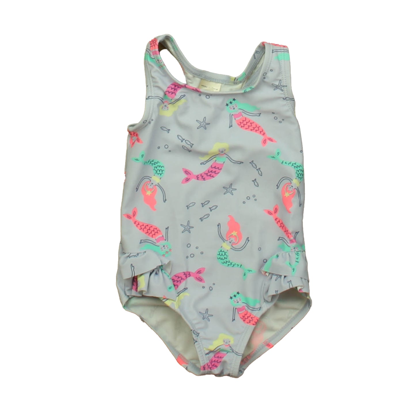 Osh Kosh Girls Blue Mermaid 1-piece Swimsuit Size: 12 Months Blue Mermaid