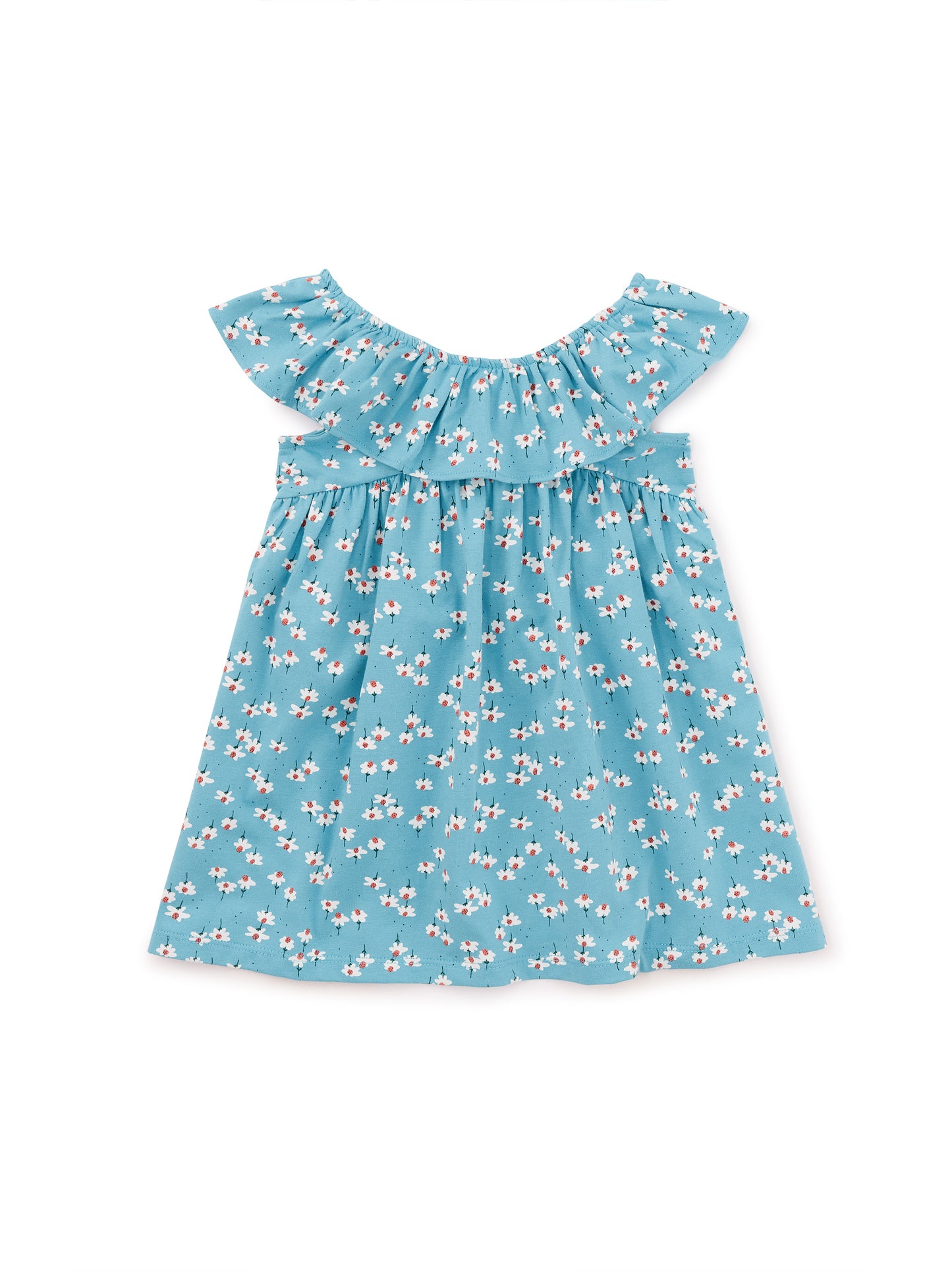 Tea Collection Girls Blue Mexican Hat Floral Dress Size: 3-6 Months Blue Mexican Hat Floral