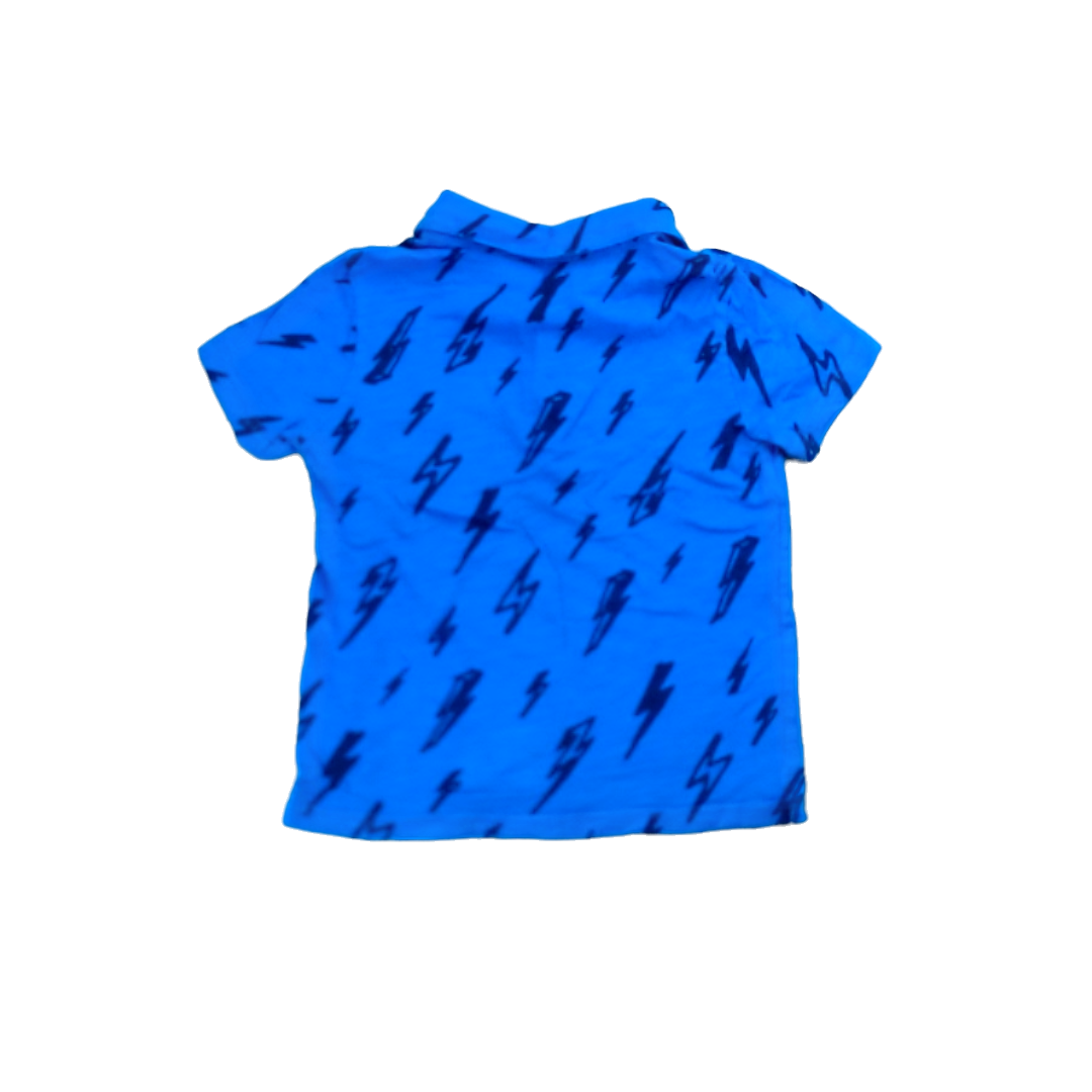 Rockets Of Awesome Boys Blue | Navy Lightening Bolts Polo Shirt Size: 6 Years Blue | Navy Lightening Bolts