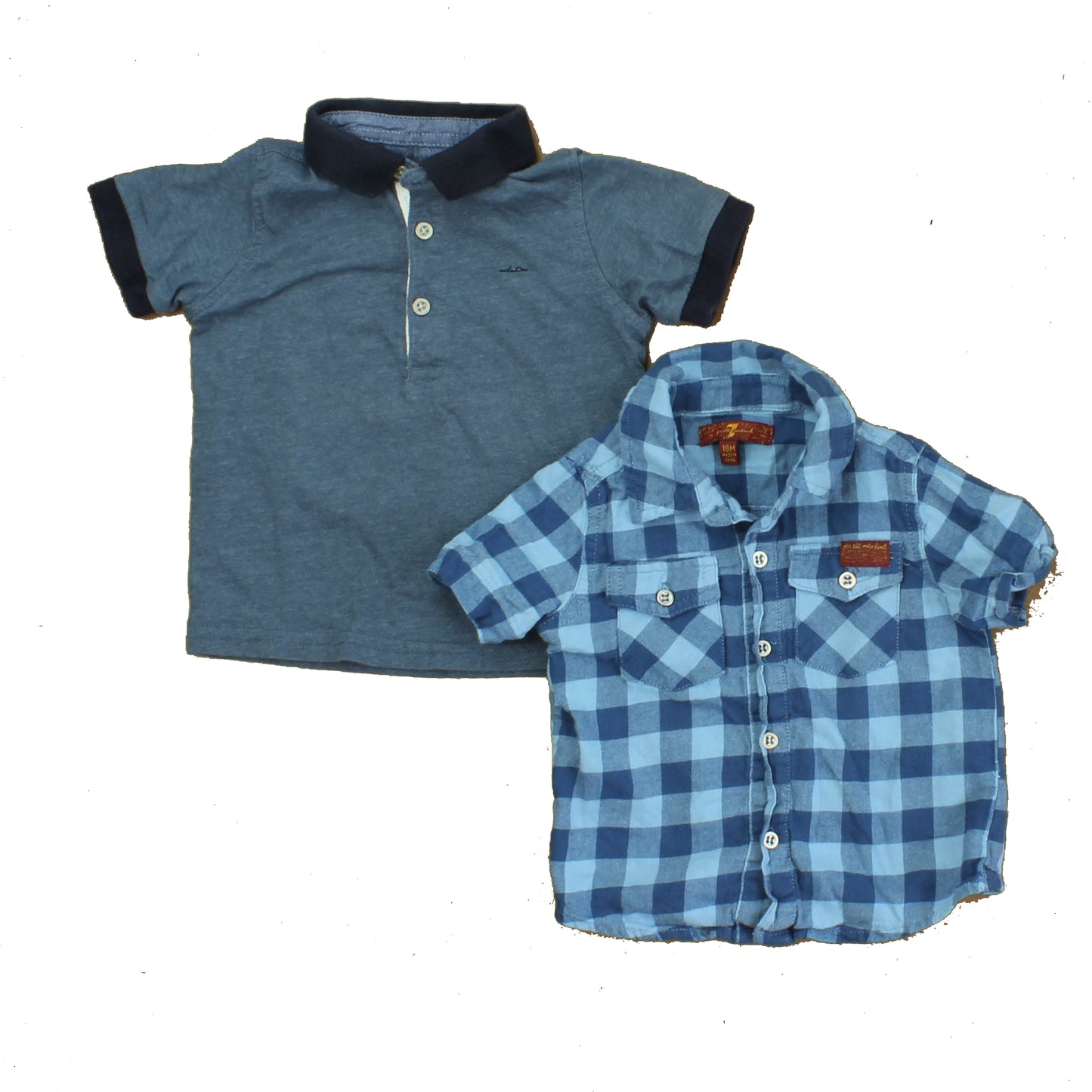 7 for all Mankind Boys Blue | Navy Apparel Sets Size: 18 Months Blue | Navy