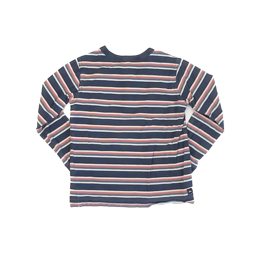 Tea Collection Boys Blue | Orange Stripe Long Sleeve Tops Size: 6 Years Blue | Orange Stripe