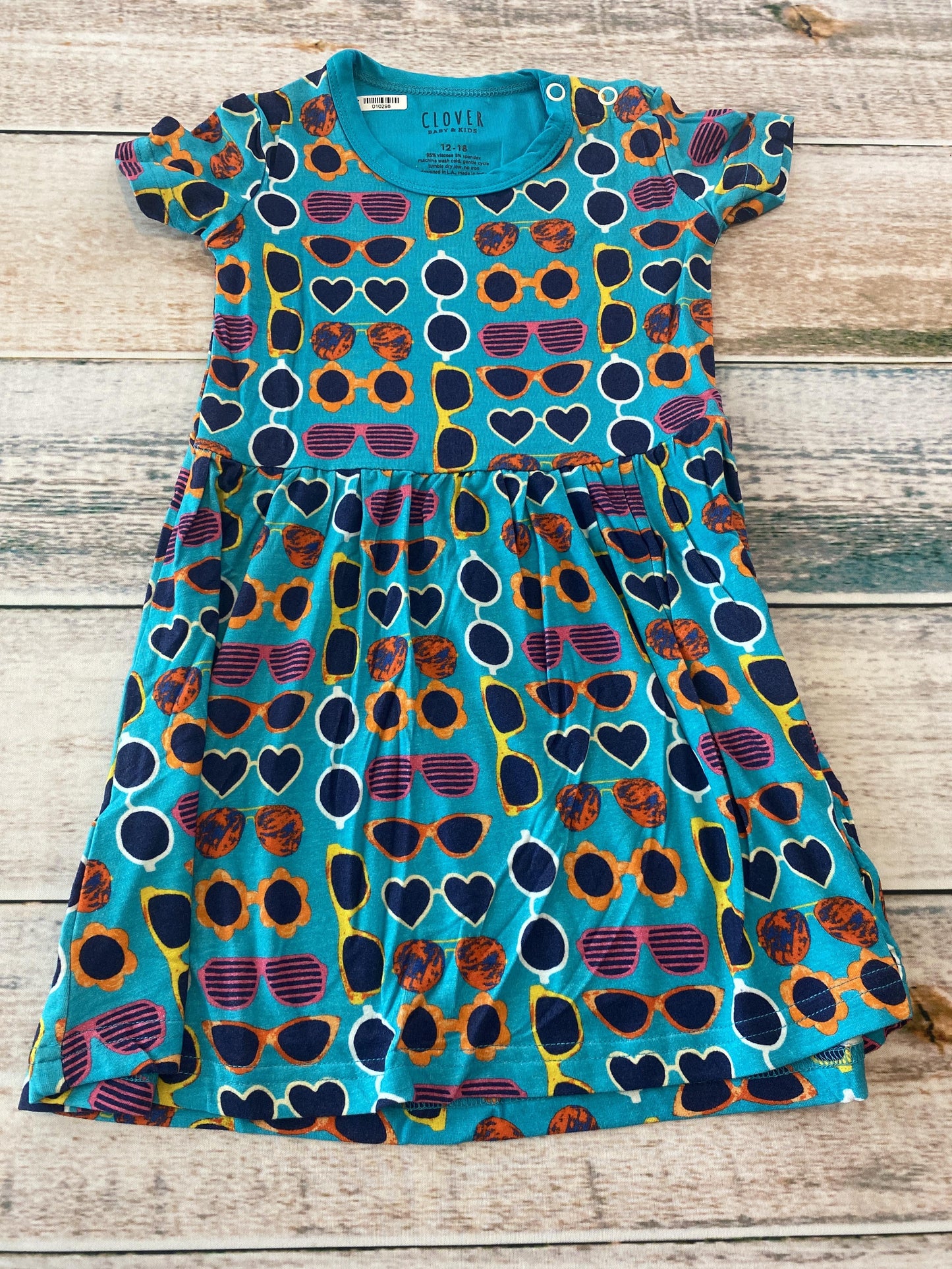 Clover Baby & Kids Girls Blue | orange | White Dress Size: 12-18 months Blue | orange | White