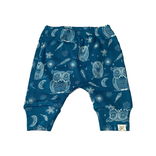 Little Lentil Unisex Blue | Owls Pants Size: Newborn Blue | Owls
