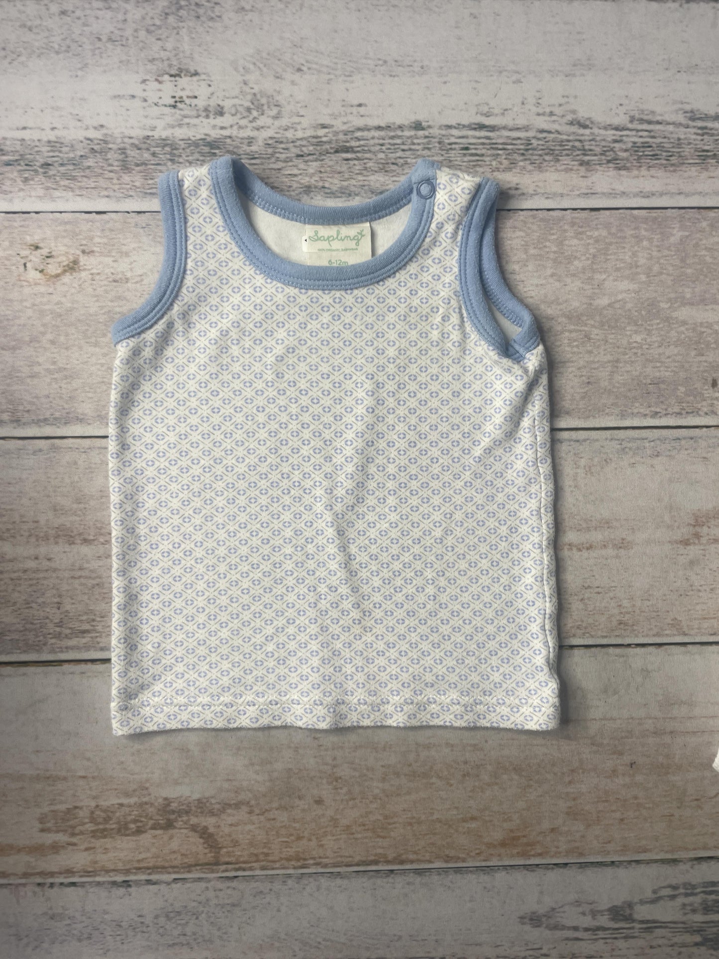 Sapling Boys Blue | Pattern Tank Top Size: 6-12 months Blue | Pattern