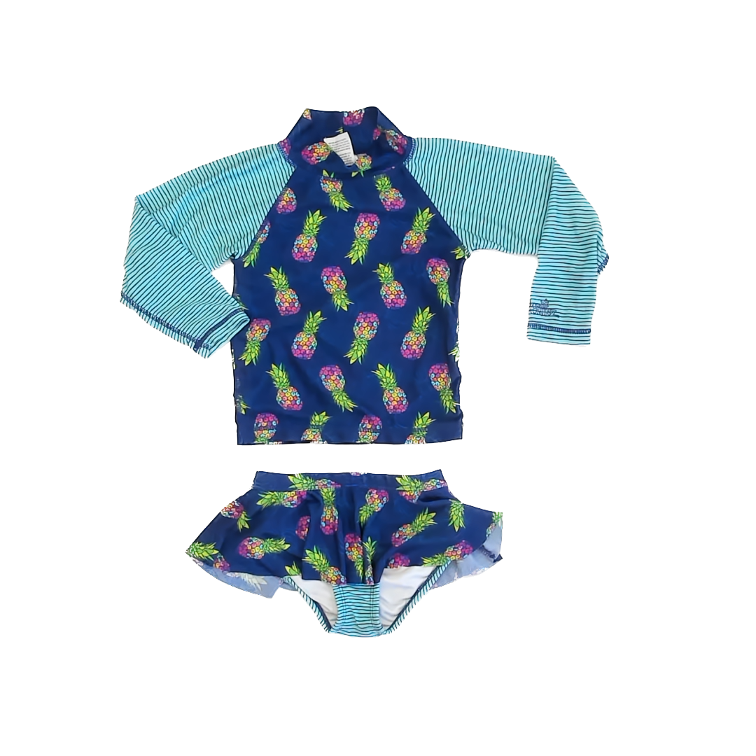 UV Skinz Girls Blue | Pineapple 2-piece Swimsuit Size: 4T Blue | Pineapple