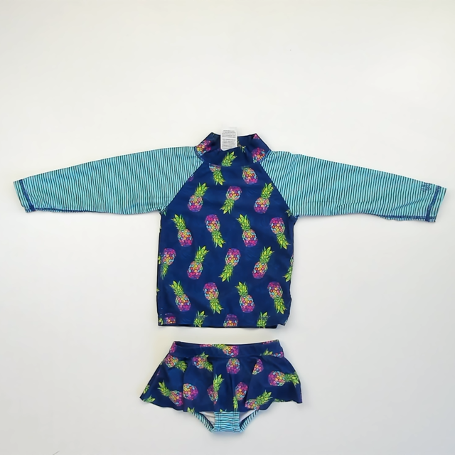 UV Skinz Girls Blue | Pineapple 2-piece Swimsuit Size: 3T Blue | Pineapple