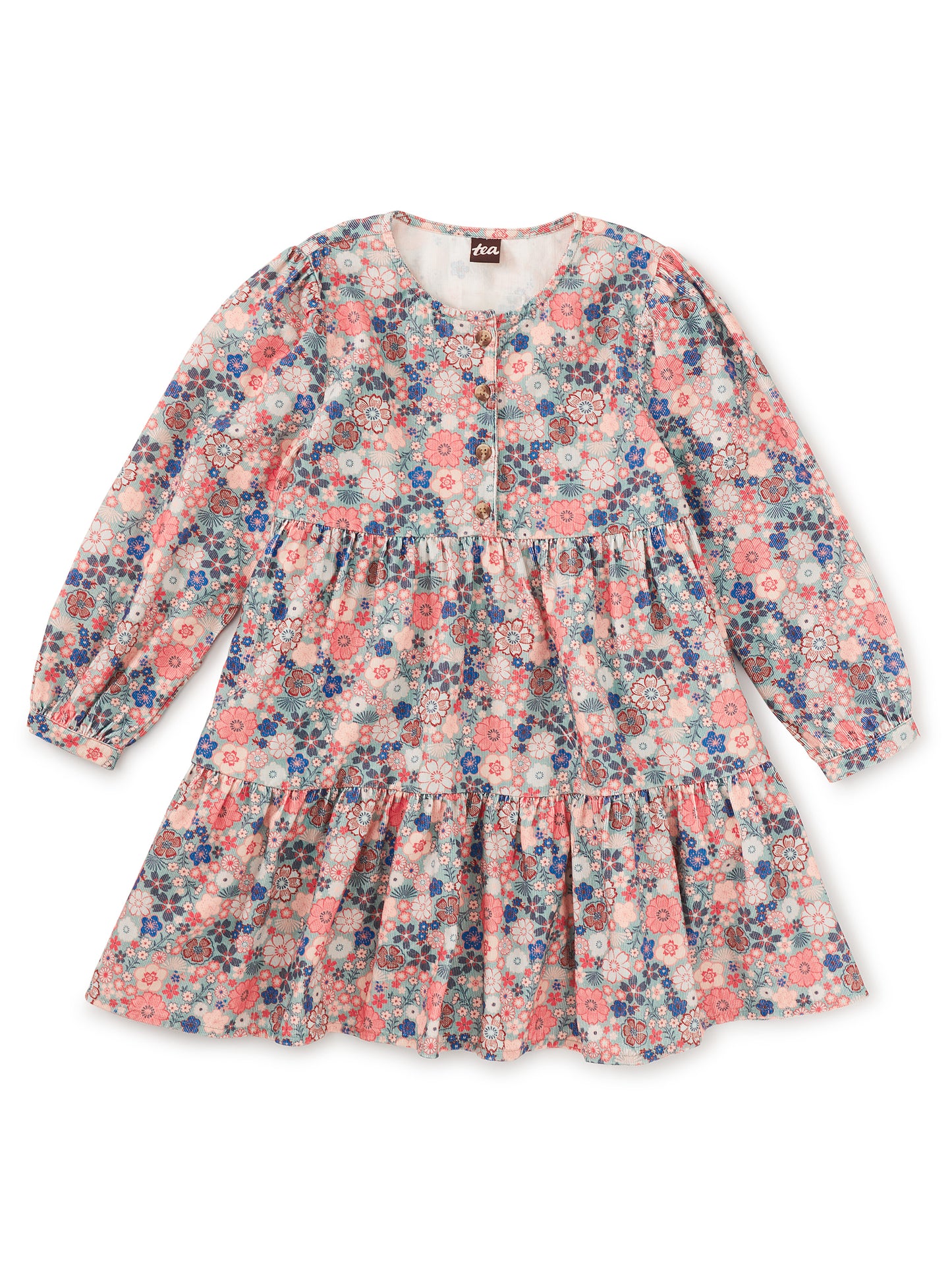 Tea Collection Girls Blue |Pink Floral Dress Size: 5T Blue |Pink Floral