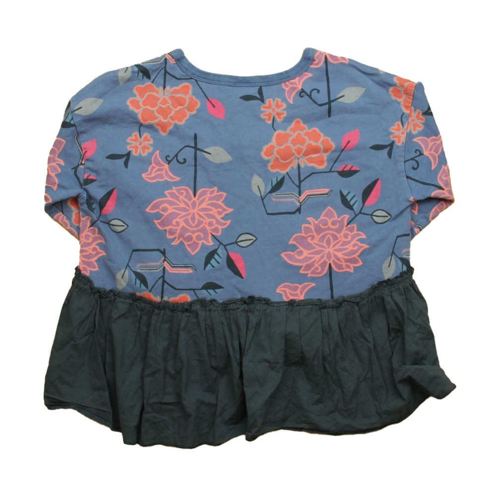 Tea Girls Blue | Pink Floral Long Sleeve Shirt Size: 12 Years Blue | Pink Floral