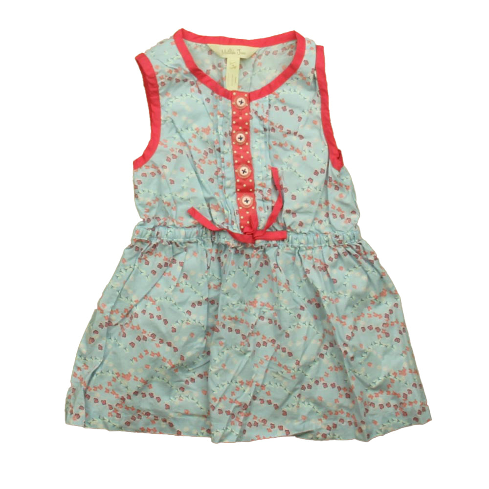 Matilda Jane Girls Blue | Pink Floral Dress Size: 4T Blue | Pink Floral