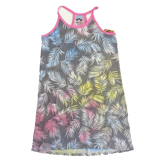 Appaman Girls Blue | Pink Palms Dress Size: 10 Years Blue | Pink Palms