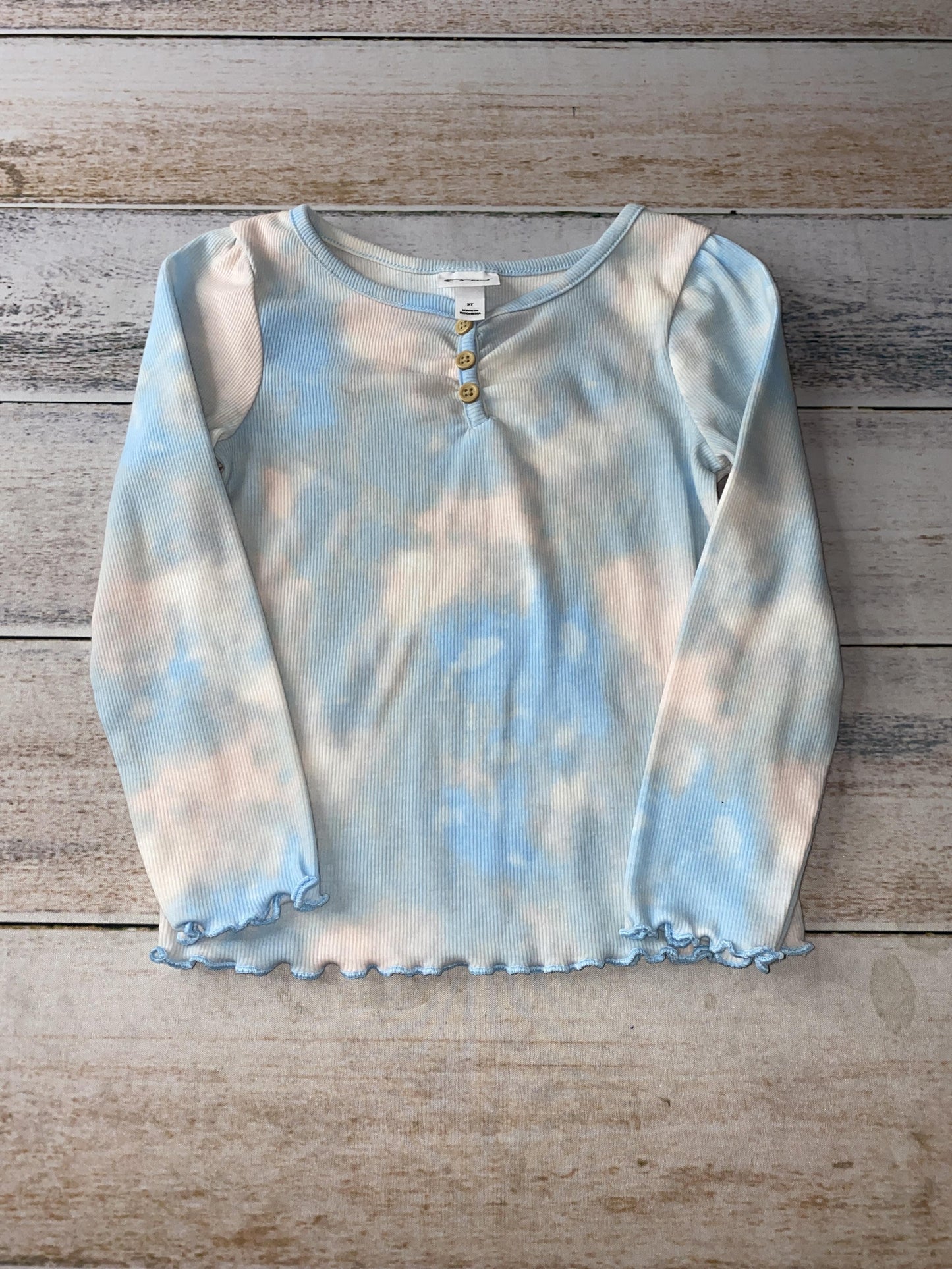 Art Class Girls Blue | pink | Tie Dye Long Sleeve Shirt Size: 3T Blue | pink | Tie Dye