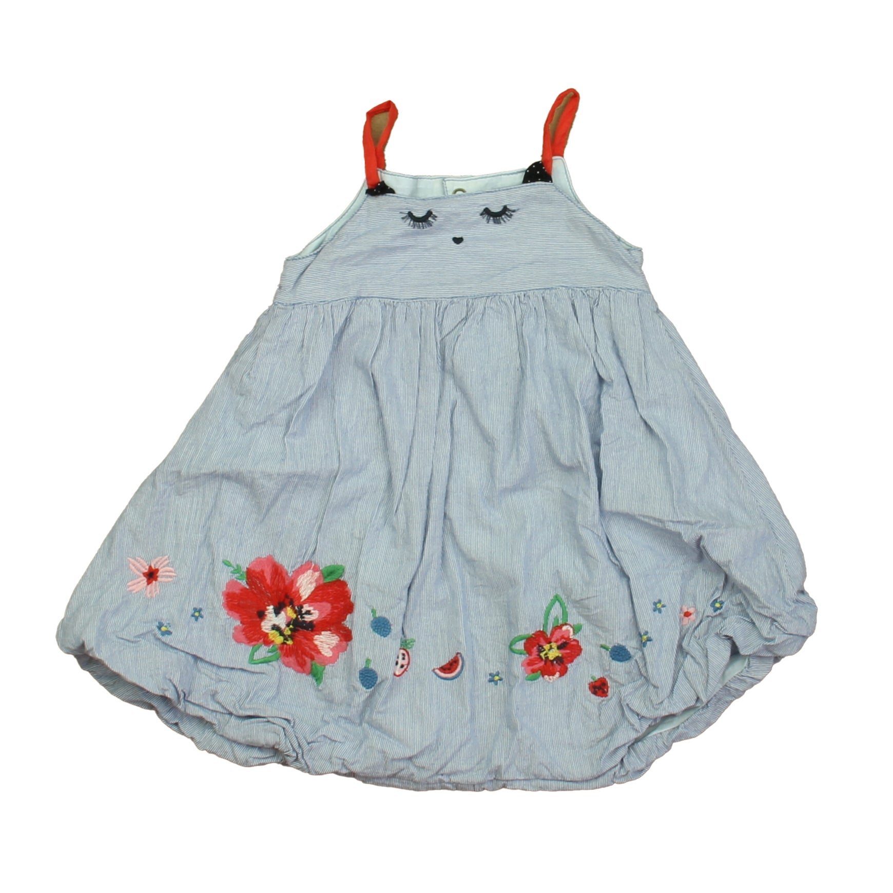 Catimini Girls Blue | Pink Romper Size: 6 Months Blue | Pink
