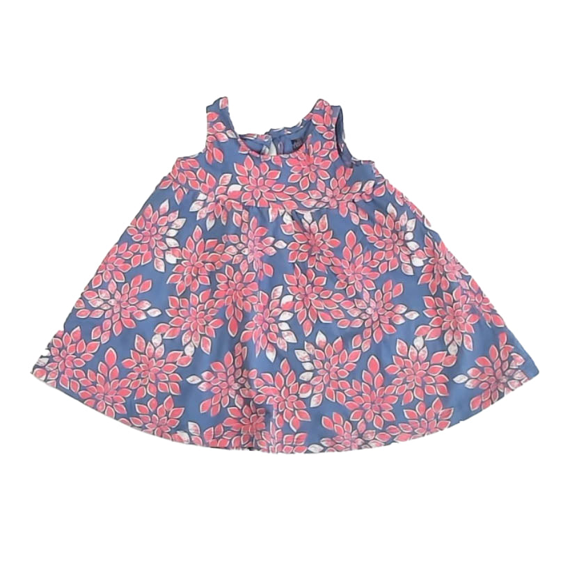 Tea Collection Girls Blue | Pink Dress Size: 9-12 Months Blue | Pink