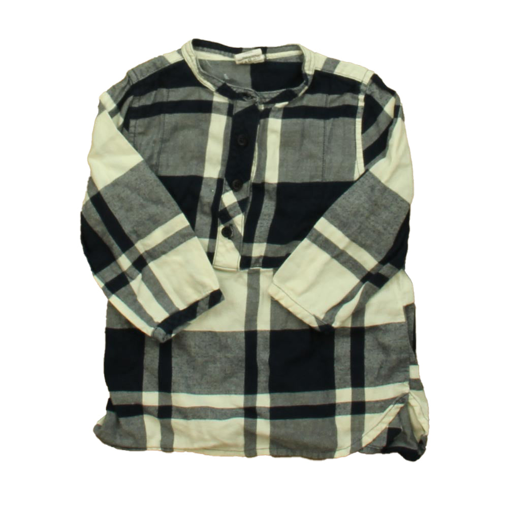 Crewcuts Girls Blue Plaid Blouse Size: 2T Blue Plaid