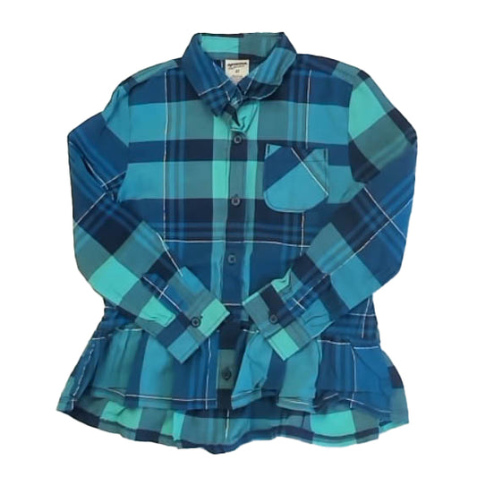 Arizona Jean Company Girls Blue Plaid Blouse Size: 4T Blue Plaid