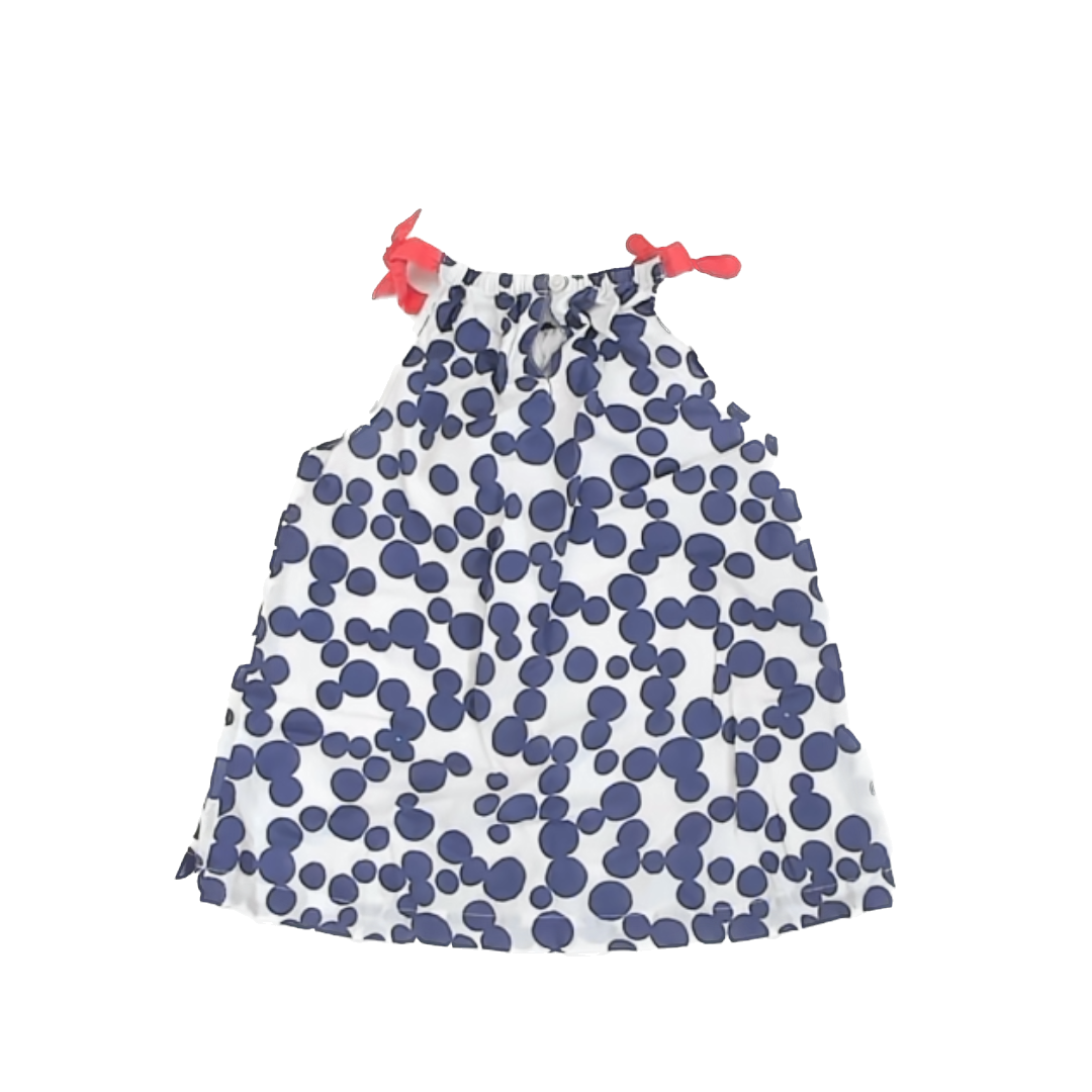 Baby Boden Girls Blue Polka Dots Dress Size: 18-24 Months Blue Polka Dots