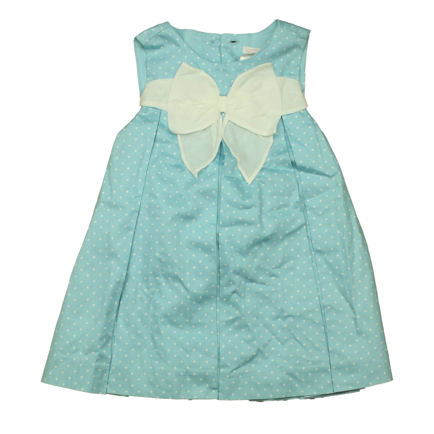 Janie and Jack Girls Blue Polka Dots Dress Size: 18-24 Months Blue Polka Dots