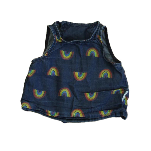 Stella McCartney Girls Blue Rainbows Blouse Size: 6-12 Months Blue Rainbows