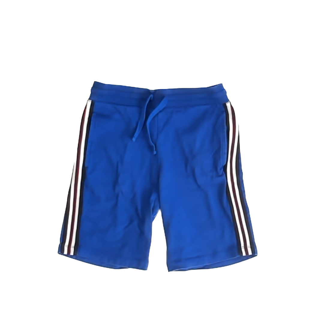 Rockets Of Awesome Boys Blue | Red & Black Stripe Athletic Shorts Size: 8 Blue | Red & Black Stripe