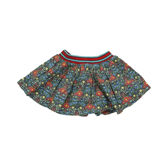 Little Bird Girls Blue | Red | Floral Skirt Size: 9-12 Months Blue | Red | Floral