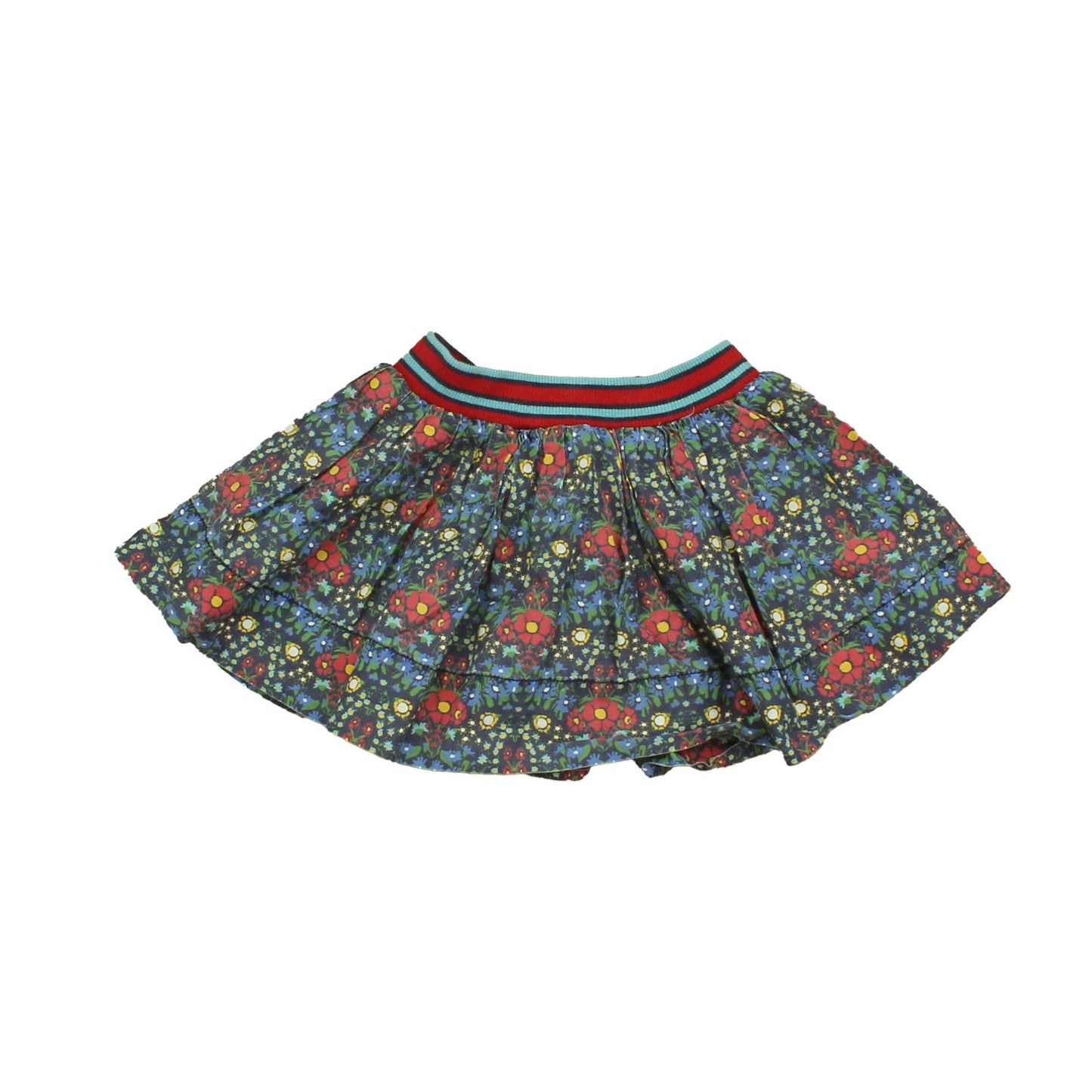 Little Bird Girls Blue | Red | Floral Skirt Size: 9-12 Months Blue | Red | Floral