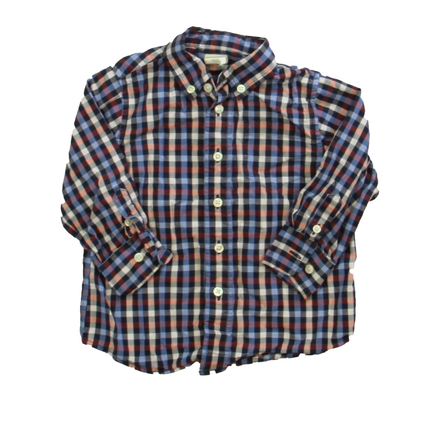 Crewcuts Boys Blue | Red Plaid Button Down Long Sleeve Size: 2T Blue | Red Plaid