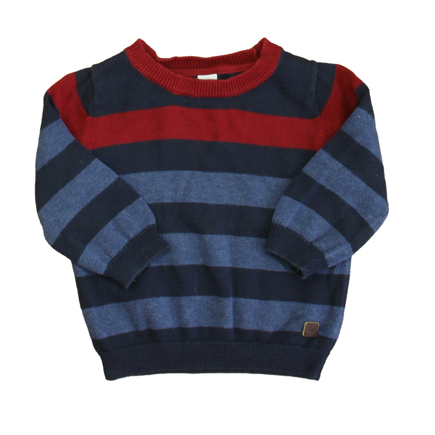 Janie and Jack Boys Blue | Red Stripe Sweater Size: 12-18 Months Blue | Red Stripe