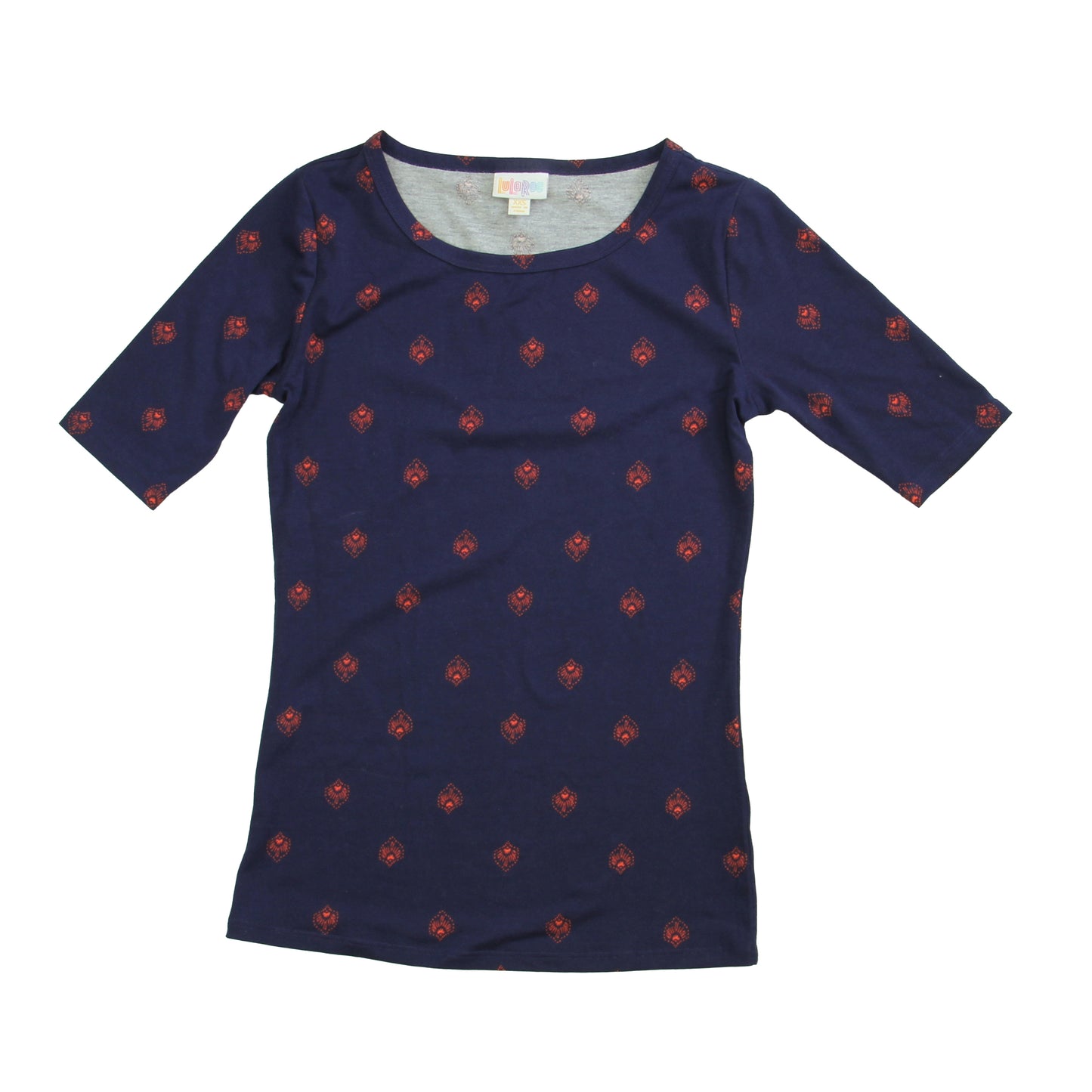 Lula roe Girls Blue | Red Short Sleeve Shirt Size: Junior XXS Blue | Red