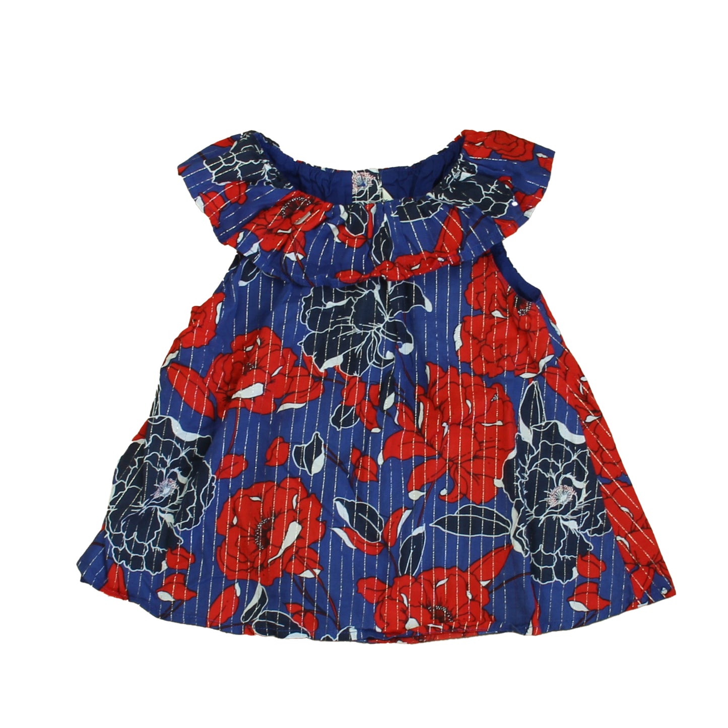 Janie and Jack Girls Blue | Red Blouse Size: 4T