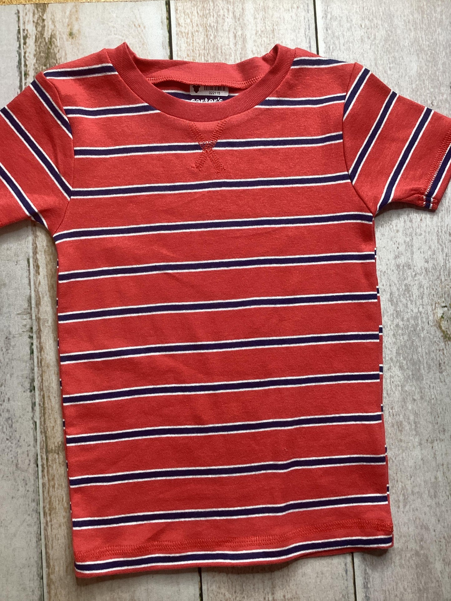 Boys Blue | red Button Down Short Sleeve Size: 4T Blue | red