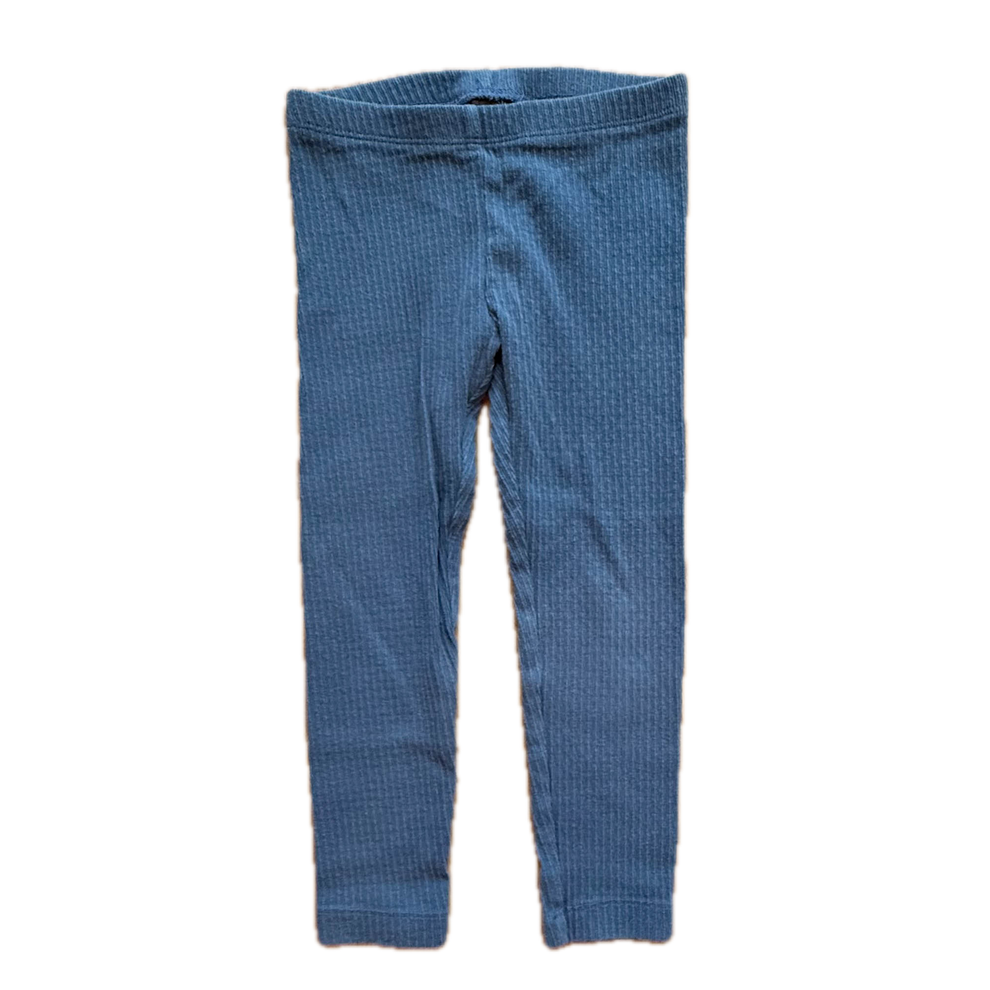 Tea Collection Girls Blue Ribbed Leggings Size: 4T Blue Ribbed
